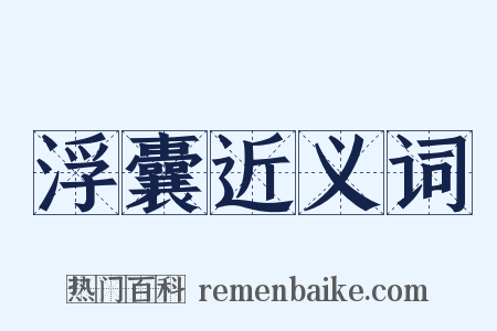 浮囊近义词是什么意思的图片